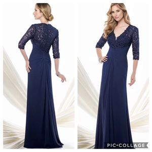 Montage by MonCheri 3/4 sleeves long gown